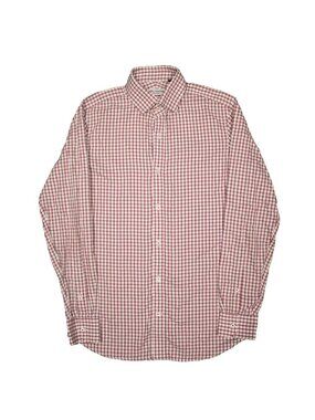Spier & Mackay Handmade Dress Shirt Slim Check Long Sleeve Cotton 15.5 Medium